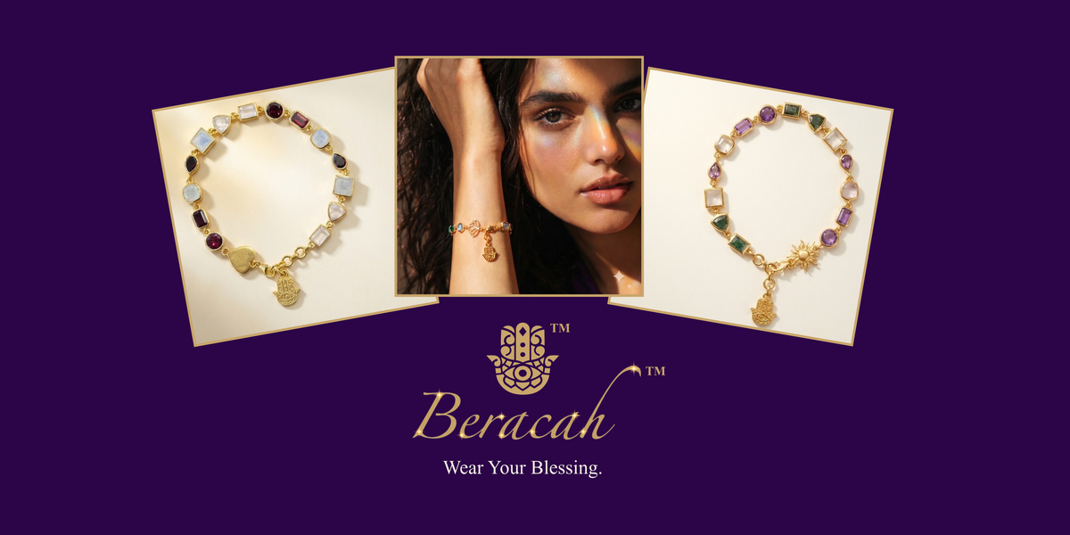 Beracah crystal jewellery by Manya Kohli, thoughtfully designed with meaningful gemstones to represent love, abundance, wellness and protection.